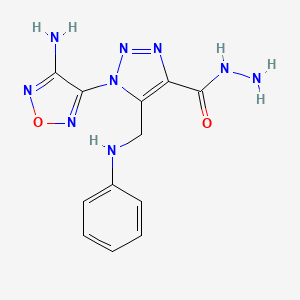 1-(4-amino-1,2,5-oxadiazol-3-yl)-5-[(phenylamino)methyl]-1H-1,2,3-triazole-4-carbohydrazide