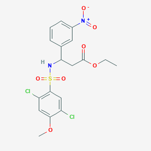 Ethyl 3-{[(2,5-dichloro-4-methoxyphenyl)sulfonyl]amino}-3-(3-nitrophenyl)propanoate