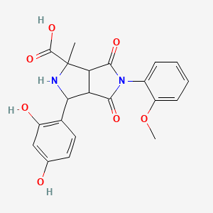 3-(2,4-Dihydroxyphenyl)-5-(2-methoxyphenyl)-1-methyl-4,6-dioxooctahydropyrrolo[3,4-c]pyrrole-1-carboxylic acid