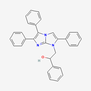 molecular formula C31H25N3O B11506664 1-phenyl-2-(2,5,6-triphenyl-1H-imidazo[1,2-a]imidazol-1-yl)ethanol 