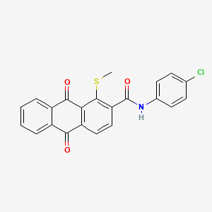 N-(4-chlorophenyl)-1-(methylsulfanyl)-9,10-dioxo-9,10-dihydroanthracene-2-carboxamide