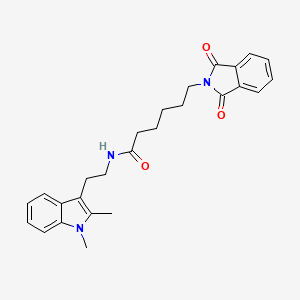 N-[2-(1,2-dimethyl-1H-indol-3-yl)ethyl]-6-(1,3-dioxo-1,3-dihydro-2H-isoindol-2-yl)hexanamide