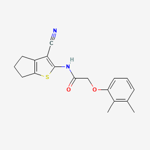 molecular formula C18H18N2O2S B11506744 N-(3-cyano-5,6-dihydro-4H-cyclopenta[b]thiophen-2-yl)-2-(2,3-dimethylphenoxy)acetamide 