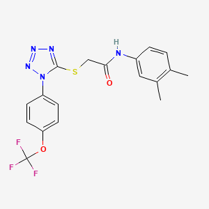 N-(3,4-dimethylphenyl)-2-({1-[4-(trifluoromethoxy)phenyl]-1H-tetrazol-5-yl}sulfanyl)acetamide