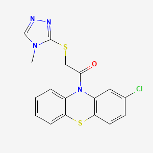 1-(2-chloro-10H-phenothiazin-10-yl)-2-[(4-methyl-4H-1,2,4-triazol-3-yl)sulfanyl]ethanone