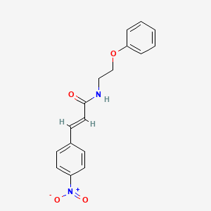 molecular formula C17H16N2O4 B11506779 (2E)-3-(4-nitrophenyl)-N-(2-phenoxyethyl)prop-2-enamide 