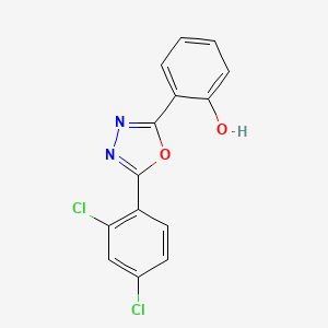 molecular formula C14H8Cl2N2O2 B11506781 2-[5-(2,4-Dichlorophenyl)-1,3,4-oxadiazol-2-yl]phenol 