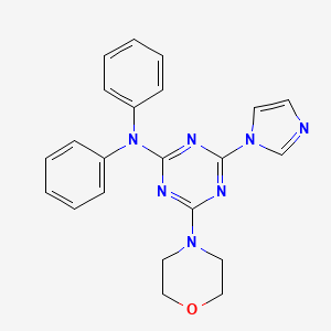 4-(1H-imidazol-1-yl)-6-(morpholin-4-yl)-N,N-diphenyl-1,3,5-triazin-2-amine