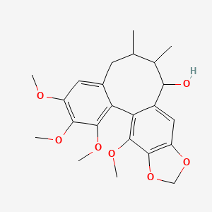 B1150683 3,4,5,19-Tetramethoxy-9,10-dimethyl-15,17-dioxatetracyclo[10.7.0.02,7.014,18]nonadeca-1(19),2,4,6,12,14(18)-hexaen-11-ol CAS No. 83916-76-1
