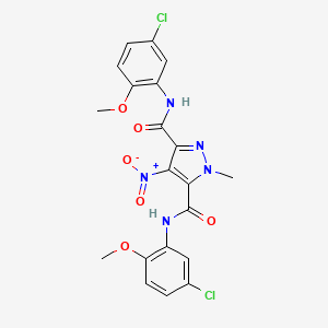 N,N'-bis(5-chloro-2-methoxyphenyl)-1-methyl-4-nitro-1H-pyrazole-3,5-dicarboxamide