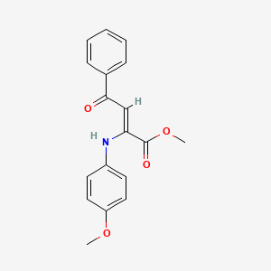 molecular formula C18H17NO4 B11506844 methyl (2Z)-2-[(4-methoxyphenyl)amino]-4-oxo-4-phenylbut-2-enoate 