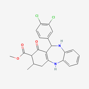 methyl 11-(3,4-dichlorophenyl)-3-methyl-1-oxo-2,3,4,5,10,11-hexahydro-1H-dibenzo[b,e][1,4]diazepine-2-carboxylate