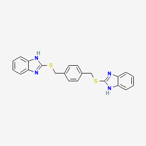 2,2'-[benzene-1,4-diylbis(methanediylsulfanediyl)]bis(1H-benzimidazole)