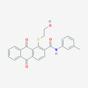 1-[(2-hydroxyethyl)sulfanyl]-N-(3-methylphenyl)-9,10-dioxo-9,10-dihydroanthracene-2-carboxamide