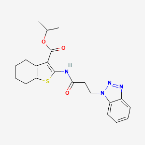 isopropyl 2-{[3-(1H-1,2,3-benzotriazol-1-yl)propanoyl]amino}-4,5,6,7-tetrahydro-1-benzothiophene-3-carboxylate