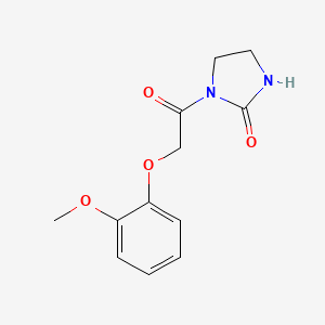 molecular formula C12H14N2O4 B11506899 Imidazolidin-2-one, 1-[2-(2-methoxyphenoxy)acetyl]- 