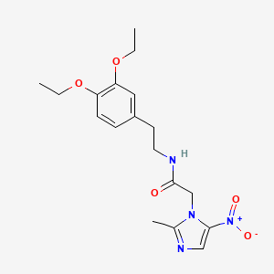 N-[2-(3,4-diethoxyphenyl)ethyl]-2-(2-methyl-5-nitro-1H-imidazol-1-yl)acetamide