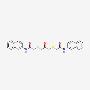 2,2'-[(2-oxopropane-1,3-diyl)disulfanediyl]bis[N-(naphthalen-2-yl)acetamide]