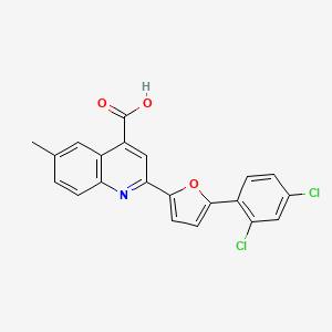 2-[5-(2,4-Dichlorophenyl)furan-2-yl]-6-methylquinoline-4-carboxylic acid