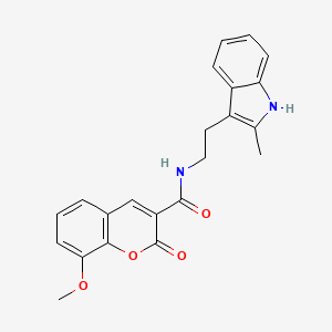 8-methoxy-N-[2-(2-methyl-1H-indol-3-yl)ethyl]-2-oxo-2H-chromene-3-carboxamide