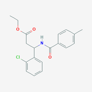 Ethyl 3-(2-chlorophenyl)-3-{[(4-methylphenyl)carbonyl]amino}propanoate