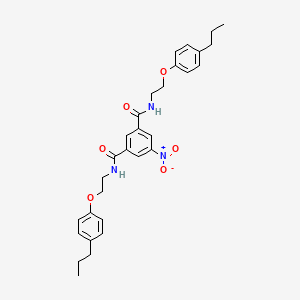 molecular formula C30H35N3O6 B11507015 5-nitro-N~1~,N~3~-bis[2-(4-propylphenoxy)ethyl]isophthalamide 