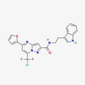 7-[chloro(difluoro)methyl]-5-(furan-2-yl)-N-[2-(1H-indol-3-yl)ethyl]pyrazolo[1,5-a]pyrimidine-2-carboxamide