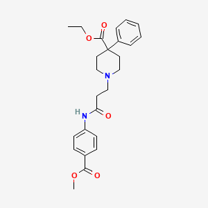 Ethyl 1-(3-{[4-(methoxycarbonyl)phenyl]amino}-3-oxopropyl)-4-phenylpiperidine-4-carboxylate