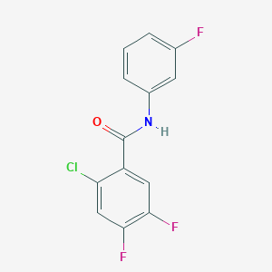 molecular formula C13H7ClF3NO B11507116 2-Chloro-4,5-difluoro-N-(3-fluorophenyl)benzamide 