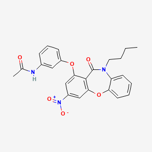 N-{3-[(10-butyl-3-nitro-11-oxo-10,11-dihydrodibenzo[b,f][1,4]oxazepin-1-yl)oxy]phenyl}acetamide