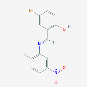 4-Bromo-2-[(E)-[(2-methyl-5-nitrophenyl)imino]methyl]phenol