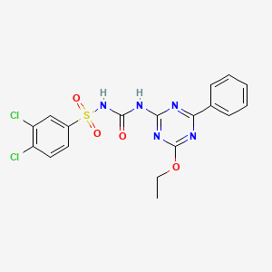 3,4-dichloro-N-[(4-ethoxy-6-phenyl-1,3,5-triazin-2-yl)carbamoyl]benzenesulfonamide