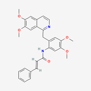 molecular formula C29H28N2O5 B11507150 (2E)-N-{2-[(6,7-Dimethoxyisoquinolin-1-YL)methyl]-4,5-dimethoxyphenyl}-3-phenylprop-2-enamide 