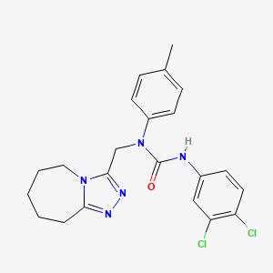 3-(3,4-dichlorophenyl)-1-(4-methylphenyl)-1-(6,7,8,9-tetrahydro-5H-[1,2,4]triazolo[4,3-a]azepin-3-ylmethyl)urea