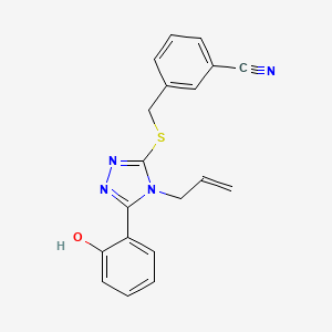 3-({[5-(2-hydroxyphenyl)-4-(prop-2-en-1-yl)-4H-1,2,4-triazol-3-yl]sulfanyl}methyl)benzonitrile