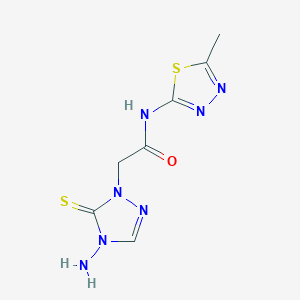 2-(4-Amino-5-thioxo-4,5-dihydro-1H-1,2,4-triazol-1-yl)-N-(5-methyl-1,3,4-thiadiazol-2-yl)acetamide