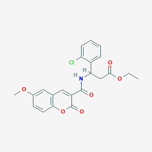 ethyl 3-(2-chlorophenyl)-3-{[(6-methoxy-2-oxo-2H-chromen-3-yl)carbonyl]amino}propanoate