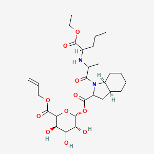 molecular formula C₂₈H₄₄N₂O₁₁ B1150721 [(2R,3R,5R)-3,4,5-trihydroxy-6-prop-2-enoxycarbonyloxan-2-yl] (3aS,7aS)-1-[2-[(1-ethoxy-1-oxopentan-2-yl)amino]propanoyl]-2,3,3a,4,5,6,7,7a-octahydroindole-2-carboxylate 