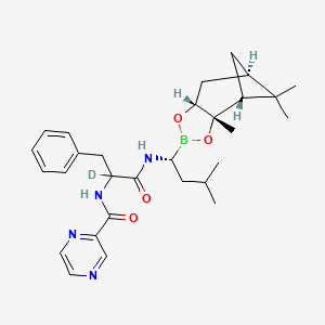 (1R)-(1S,2S,3R,5S)-Pinanediol-N-(N-pyrazinylphenylalaninoyl)-1-amino-3-methylbutane-1-boronate-d8