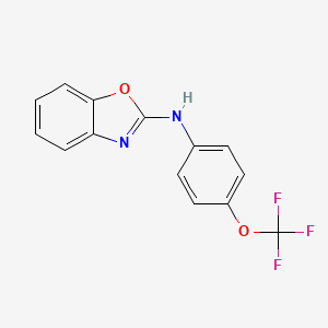 molecular formula C14H9F3N2O2 B11507237 N-[4-(Trifluoromethoxy)phenyl]-1,3-benzoxazol-2-amine 