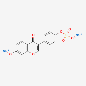 Disodium;[4-(7-oxido-4-oxochromen-3-yl)phenyl] sulfate