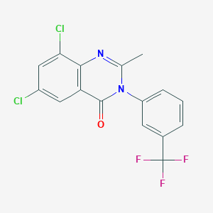 6,8-dichloro-2-methyl-3-[3-(trifluoromethyl)phenyl]quinazolin-4(3H)-one