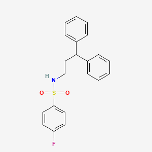 N-(3,3-diphenylpropyl)-4-fluorobenzenesulfonamide