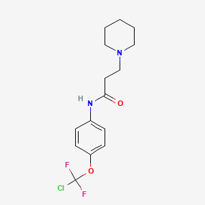 molecular formula C15H19ClF2N2O2 B11507269 N-[4-(Chloro-difluoro-methoxy)-phenyl]-3-piperidin-1-yl-propionamide 