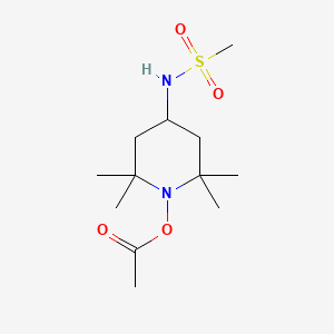 molecular formula C12H24N2O4S B11507273 2,2,6,6-Tetramethyl-4-[(methylsulfonyl)amino]piperidino acetate 