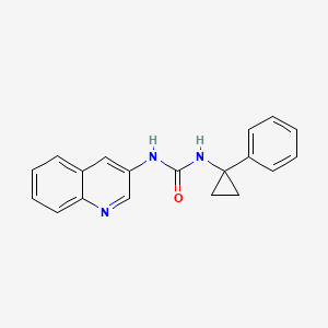 molecular formula C19H17N3O B11507281 1-(1-Phenylcyclopropyl)-3-quinolin-3-ylurea 