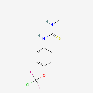 molecular formula C10H11ClF2N2OS B11507312 1-[4-(Chloro-difluoro-methoxy)-phenyl]-3-ethyl-thiourea 