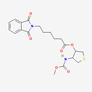 molecular formula C20H24N2O6S B11507314 4-[(methoxycarbonyl)amino]tetrahydrothiophen-3-yl 6-(1,3-dioxo-1,3-dihydro-2H-isoindol-2-yl)hexanoate 