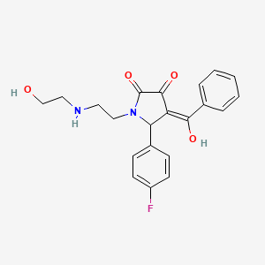 5-(4-fluorophenyl)-3-hydroxy-1-{2-[(2-hydroxyethyl)amino]ethyl}-4-(phenylcarbonyl)-1,5-dihydro-2H-pyrrol-2-one