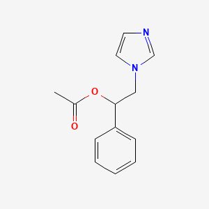 molecular formula C13H14N2O2 B11507373 2-(1H-imidazol-1-yl)-1-phenylethyl acetate 